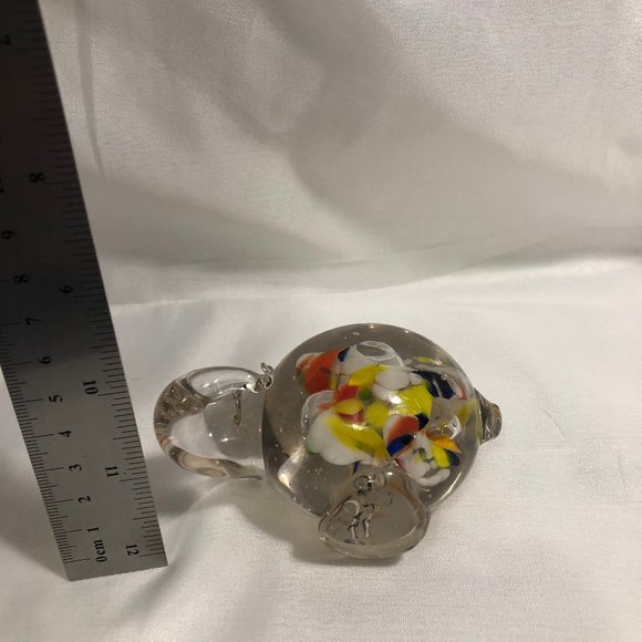 Art Glass Paper Weight Colorful Elephant - Picture 3 of 5